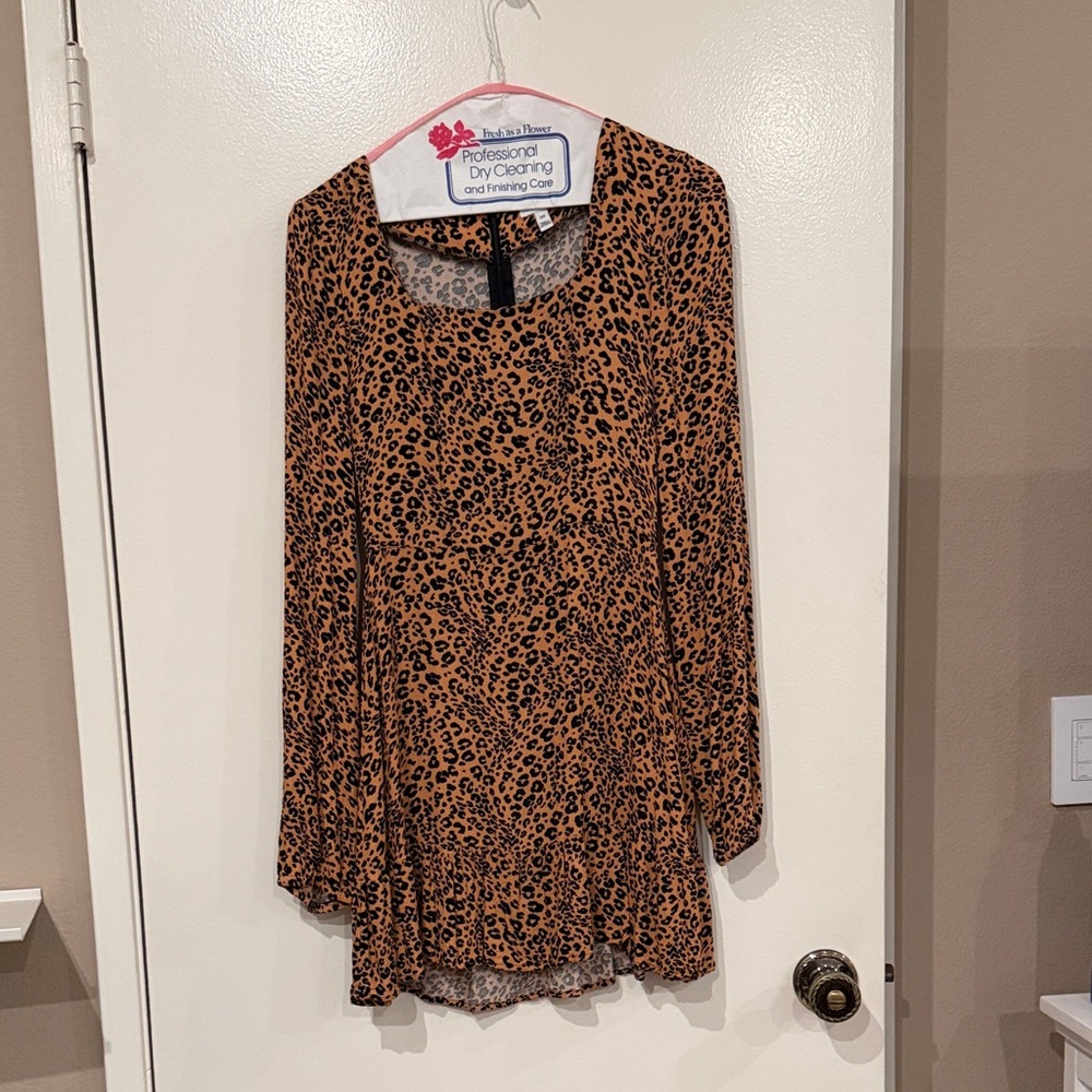 Love, Fire Animal Print Top